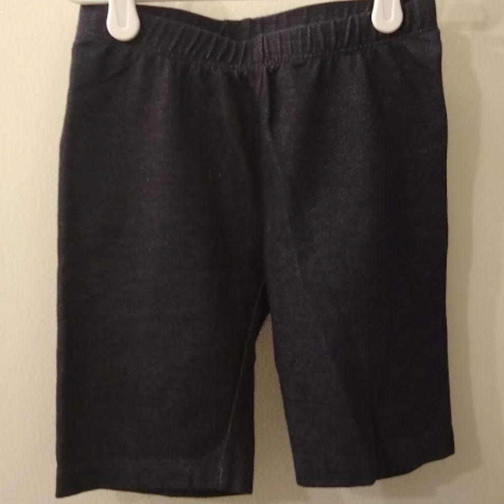 Cat & Jack denim-color bike short jeggings, girl M